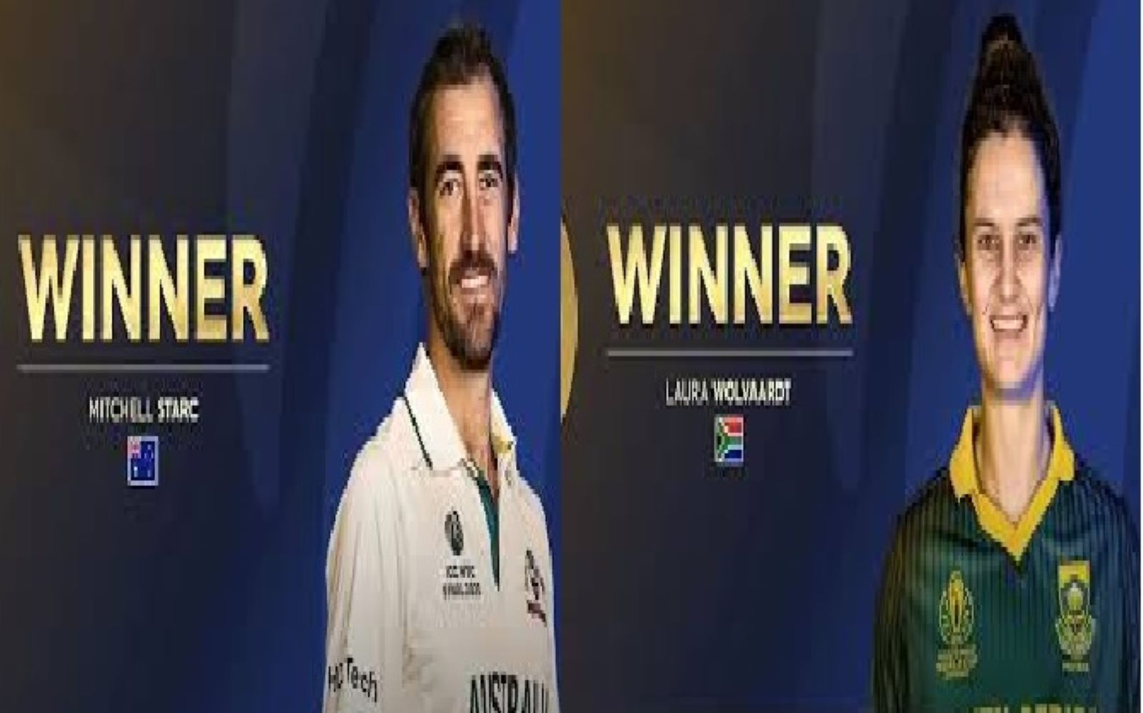 Mitchell Starc and Laura Wolvaardt awarded ICC Player of the Month for December 2025